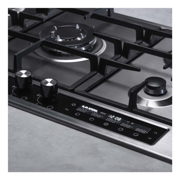 اجاق گاز صفحهای پنج شعله ایلیا استیل مدل S 512 DW